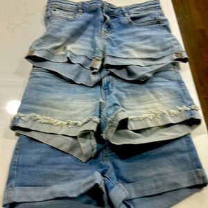 3 Pairs Girls Jean Shorts